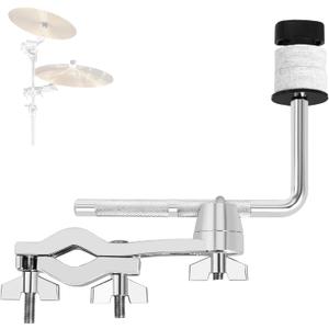 RANMING Drum Set Mounting Clamp Cymbal Stand Extension Arm L Cymbal Clamp for 8-12 Inch Splash Cymbals,Adjustable Cymbal Arm Fits 15-33mm Cymbal Stand, Drummer Beginner Percussion Accessories