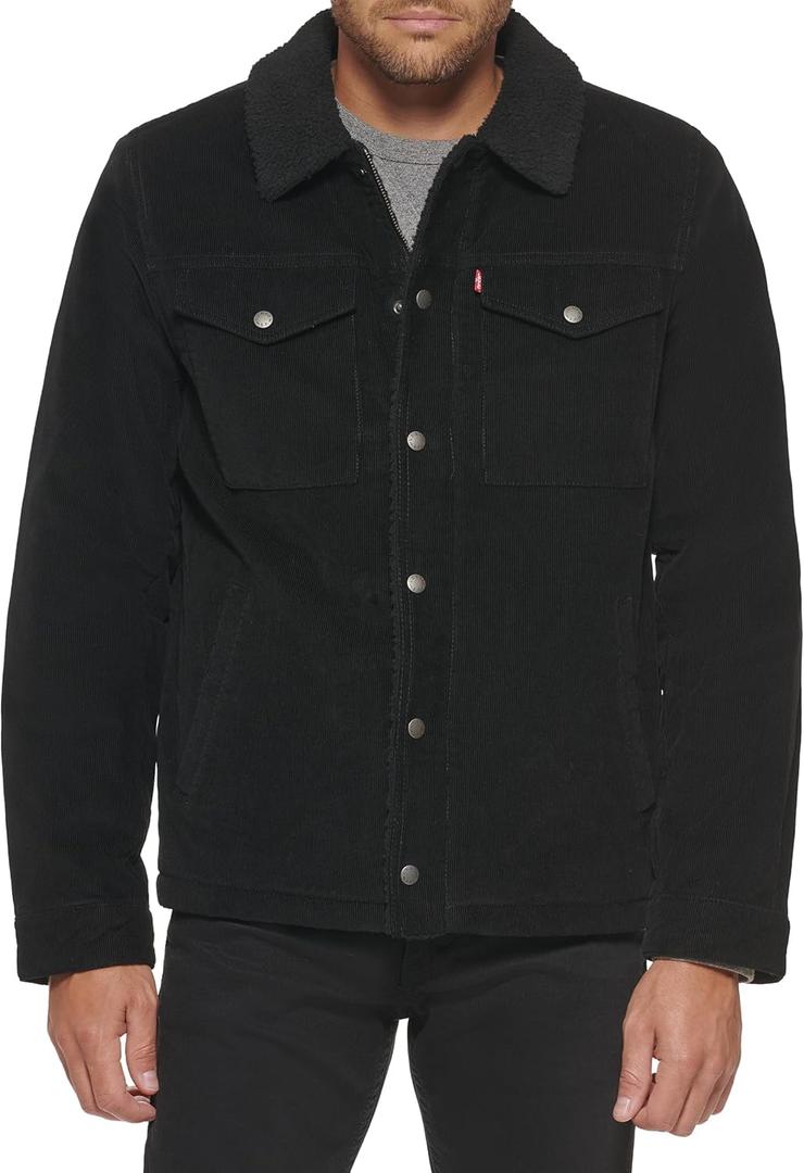 Levi's Men's Corduroy Sherpa Lined Trucker Jacket (Regular & Big & Tall Sizes) (Medium)