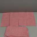 Red Checkered Print Cloth Napkins 100% Cotton, 18" X 18" Washable Dinner Napkins Cloth Set, Set of 6 Napkins for Party, Wedding, Cocktail