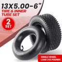(2-Set) AR-PRO Replacement 13x5.00-6 Tire and Inner Tube Sets for Razor Dirt Quad Versions 1-18 - Compatible with Yerf Dog, Motovox, and More - Also Compatible with Yard Tractors and Hand Trucks