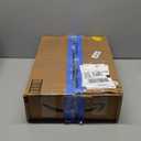 U-QE 100PCS Amber Plastic Plates - Clear Brown Plastic Plates Disposable Heavy Duty - Disposable Plates for Party Including 50PCS 10'' Dinner & 50PCS 7.5'' Dessert Plate