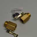 HQMPC Super Heavy Duty 3/4" Brass Shut Off Valve Garden Hose Shut Off Valve Garden Hose Connector 2 PCS