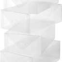 Whitmor Clear Vue Women's Shoe Box, Set of 4, White, 4 Count
