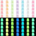 KIMOBER 35PCS Mini Luminous Frogs Miniature Figurines,Glow in Dark Tiny Resin Frog Figures for Fairy Garden Moss Landscape DIY Terrarium Crafts