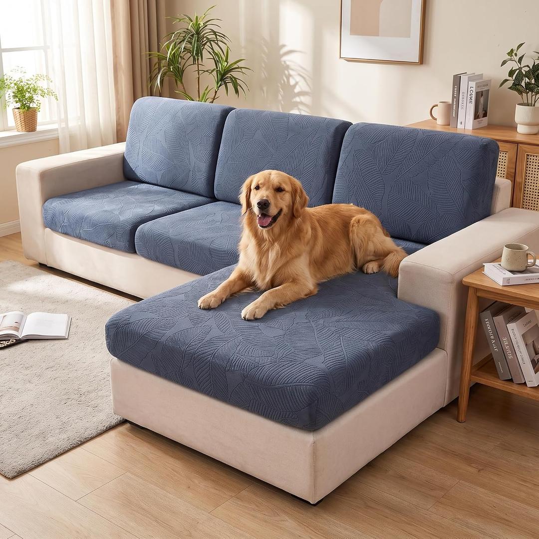 Modular Sofa Cover Sectional Couch Slipcovers for Dogs Pet Friendly | High Elastic Jacquard Cushion Protector, Machine Washable Living Room Furniture Cover (Sofa Backrest 1-Piece)