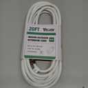 YOJOE Indoor Outdoor Extension Cord, 3 Prong 13A Weatherproof Power Cord, 16 Gauge Heavy Duty 20 ft White Extension Cord for Garage, Garden and Home, 16/3 SJTW UL Listed