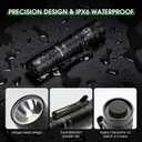 PIOOCAN Rechargeable Flashlights 1200 Lumens EDC Flashlight, AA Pocket Flashlight High Lumens with Clip, Super Bright Small Flashlights, 4 Modes Flash Light for Camping, Home, and Emergencies (Black)
