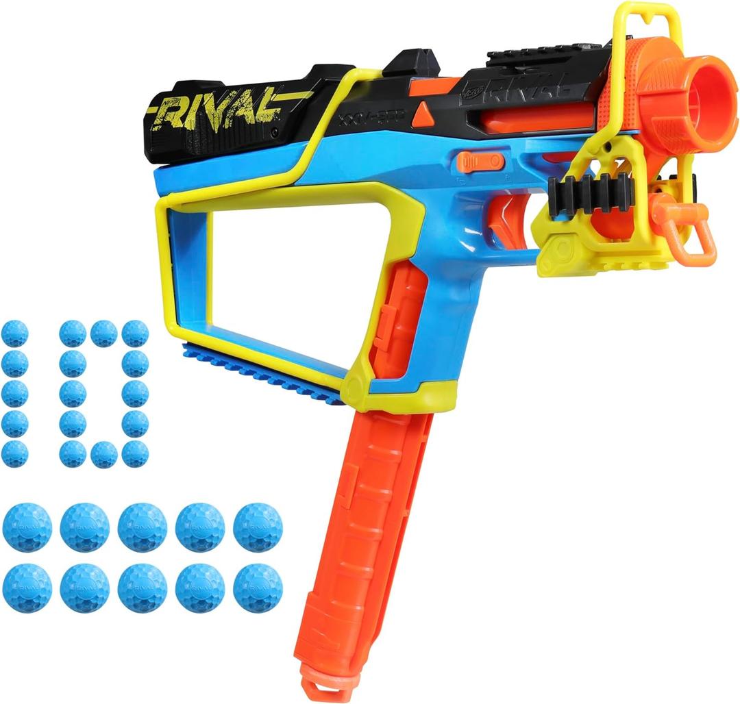 Nerf Rival Mirage XXIV-800 Blaster, 10 Nerf Rival Accu-Rounds, 2 Ways to Load, 8 Round Removable Magazine, Pump Action Priming, Gifts for Teens (youth large / 11-13)