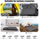 Car Air Mattress, Inflatable SUV Truck Air Mattress Back Seat Camping Bed Thickened Car Sleeping Pad for Travel, Car Bed SUV Mattress with Air Pump 2 Pillows