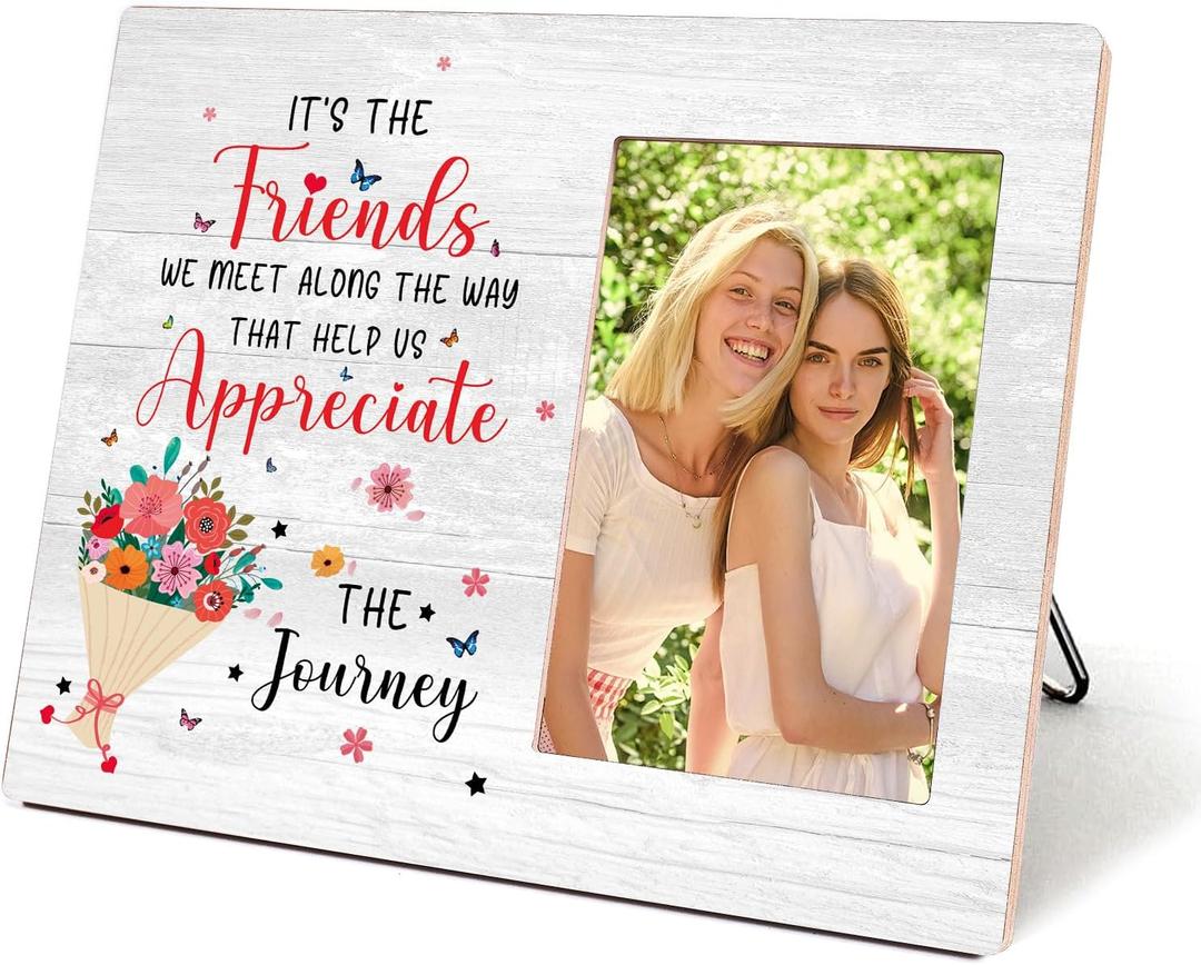 Set of 3 shupai Best Friend Wood Picture Frame Gift-8x10 Inch, Friendship Gifts for Friend, Birthday Gifts Christmas Gifts, Wood Photo Frame for Tabletop or Wall Display, Holds 4 x 6 Inch Photo-16
