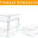 2Pack 2-Tier Bathroom Storage Organizer, Clear Under Sink Organizers Kitchen Vanity Counter Storage Container, Medicine Cabinet Drawers Bins, Pull-Out Organization with Track for Pantry