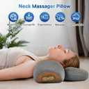 3-in-1 Neck Massager Pillow, Rechargeable Neck Massager with Heating and Traction Function, Pillow Massage Neck Hump for Shoulder Pain,Deep Tissue Pain Relief