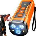 Dog Bark Deterrent Devices, 3X Ultrasonic Anti Barking Device for Dogs, 6 Modes Stop Neighbors Dog Barks No More Bark Control | 33 FT Range Indoors Outdoors with Flashlight, Safe & Humane Behavior Correct Training Device Compatible with Dog Fence