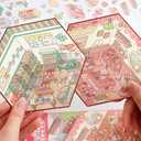 8 Sets DIY 3D House Stickers, 3D Sticker Scene Miniature Scene Stickers, Cute Cartoon Sticker for Adults Kids, Make Your Own Fun Room Book