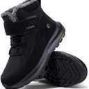 FitVille Womens Wide Snow Boots Fur Lined Boots for Women Winter Warm Boots Wide Width Womens Outdoor Snow Booties Size 7.5 Women