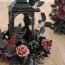 Ling's moment 6Pack 2ft Brown Artificial Flowers Garland Rust & Sepia Lantern Flower Centerpieces Wedding Arch Floral Aisle Decor Chair Flowers for Signs DIY Table Wall Window Cake Decoration