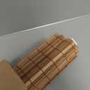No Drill Bamboo Roman Shades Cordless, Brown, 25" W x 48" H