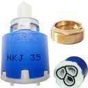 NKJ35A 35mm Faucet Cartridge, Replacement Cartridge,W/Right Rotation, Repair Compatible With Single Lever Fauce -KEROX (NKJ35A)