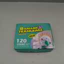 120 Count 8 Gallon Trash Bags Unscented - Thick Clear Medium Garbage bags, 30 Liter Strong Plastic Wastebasket Can Liners for Kitchen Home Bathroom Office