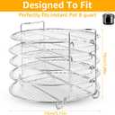 Dehydrator Rack for Ninja Foodi AG300 Grill, Air Fryer Rack 5 Stackable, tainless Steel Stand Accessories Compatible with Ninja Foodi Pressure Cooker and Air Fryer 8 Quart
