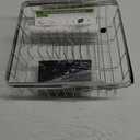 Dish Drying Rack in Sink, Expandable Stainless Steel Dish Drainer for Kitchen Sink, Dish Strainer for Inside Sink, Over Sink Dish Rack with Utensil Holder, 13.1''~16.6''D x 11.8''W,Silver