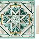 Mahjong Mat for Table, Non-Slip Noise Reduction Mahjong Table Cove 32.432.4 Inch Portable Gaming Mat for Poker/Cards/Board Games/Tile Games, Mahjong Tablecloth with Carrying Bag (Green & Gold)
