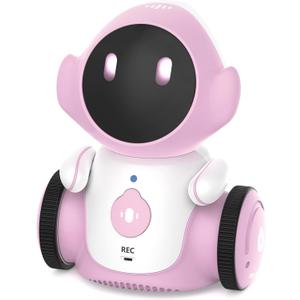 GILOBABY Robot Toys, Rechargeable Smart Talking Toys for Kids, Intelligent Robotic with Voice Controlled Touch Sensor, Singing, Dancing, Recording, Repeat, Birthday Gifts for Girls Ages 6+ Years Pink