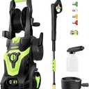 PowRyte Electric Pressure Washer with Hose Reel, Foam Cannon, 4 Different Pressure Tips, Power Washer,3800 PSI 2.4 GPM