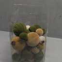 XmasExp 36PCS Velvet Christmas Ornaments Set Mixed Flocked Balls Ornaments Shatterproof Christmas Tree Decorations for Holiday,Party,HomeMixed