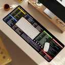 Excel Cheat Sheet Desk Pad, 31.5"x11.8", Waterproof Extra Large Excel Shortcut Mat with Stitched Edges, Anti-Slip Excel Mouse Pad for Office Desk, MS Excel/Word Shortcuts (Color Shortcut)