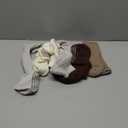 Jspupifip 4 Pairs Pilates Socks with Grips for Women, Long Slouch Non Slip Yoga Scrunch Socks for Barre Hospital Workout (Beige, Coffee, Khaki, Light Gray)