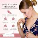 Double Sided Tape for Clothes, Body and Fashion (75 Pack) | Clothing and Hem Tape for Women, No Sew No Iron, Fabric Adhesive, Strong Adhesive for Skin for All Shades and Sensitivity, Includes Tin Box (Clear)