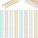 Chengu 24 Pcs Cinch Wire Binding Wire Twin Binding Spines Twin Loop Spines Double Ring Coil for Document Notebook File Making(9/16 Inch,Fresh Colors)