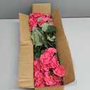 Artificial Geranium Fake Flowers for Outdoors Decoration, 6 Bundles Silk Geraniums Flower UV Resistant Look Real Faux Plants for Outside Planter Front Door Garden Patio Balcony Yard Home, Hot Pink