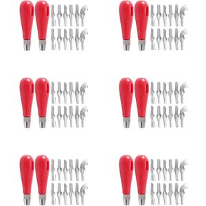 Linoleum Cutter Set, 12 Sets Craft Cutters with 6 Assorted Blades for Cutting and Crafting,Carvings,DIY Craft, Red