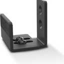 EaseLife Sliding Barn Door Bottom Floor Guide,U Shape,Flexible Adjustable Fit Distance,Flush Flat Bottom Design,Wall Mount System,for Door & Cabinet,Black (1 Piece)