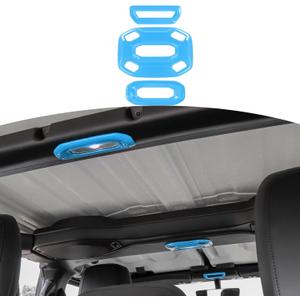RT-TCZ for Jeep JL Light Blue Dome Light Cover Trim for Jeep Wrangler JL Gladiator JT 2018-2023 Light Blue Interior Accessories 3pcs