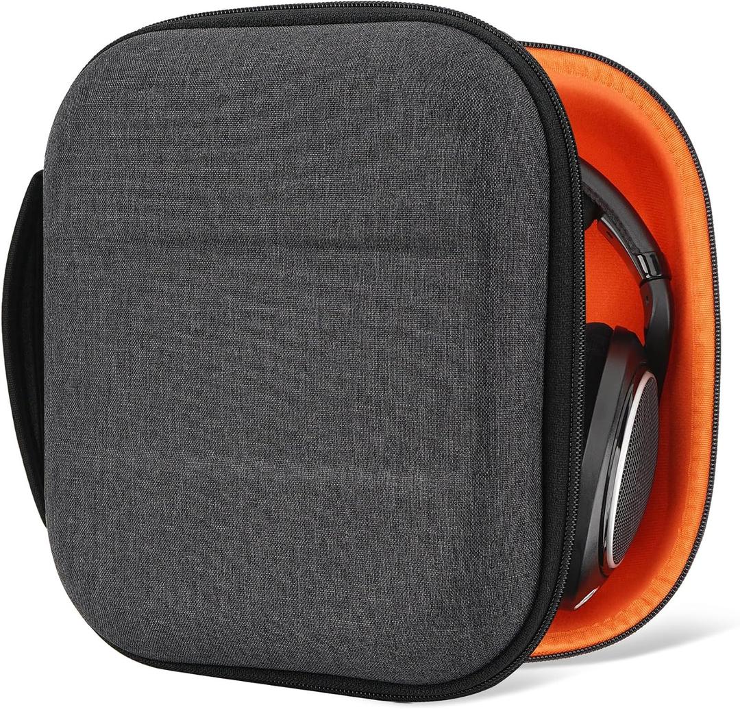Geekria Shield Headphones Case Compatible with Sennheiser HD400PRO/HD 560S/HD598/HD 599SE/HD280PRO/HD 600, Replacement Hard Shell Travel Carrying Bag with Cable Storage (Dark Grey)