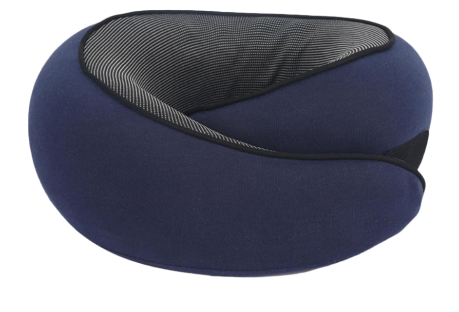 Travel Pillows for Airplanes,2025 New Neck Travel Pillow – Memory Foam Neck Pillow with 360° Support,Compact & Ergonomic for Airplane,Car,Office & Home,Stowable Travel Pillow for Adults (Dark blue)