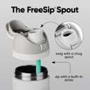 Owala FreeSip Insulated Stainless Steel Water Bottle with Straw, BPA-Free Sports Water Bottle, Great for Travel, 24 Oz, 80s Ski Slopes