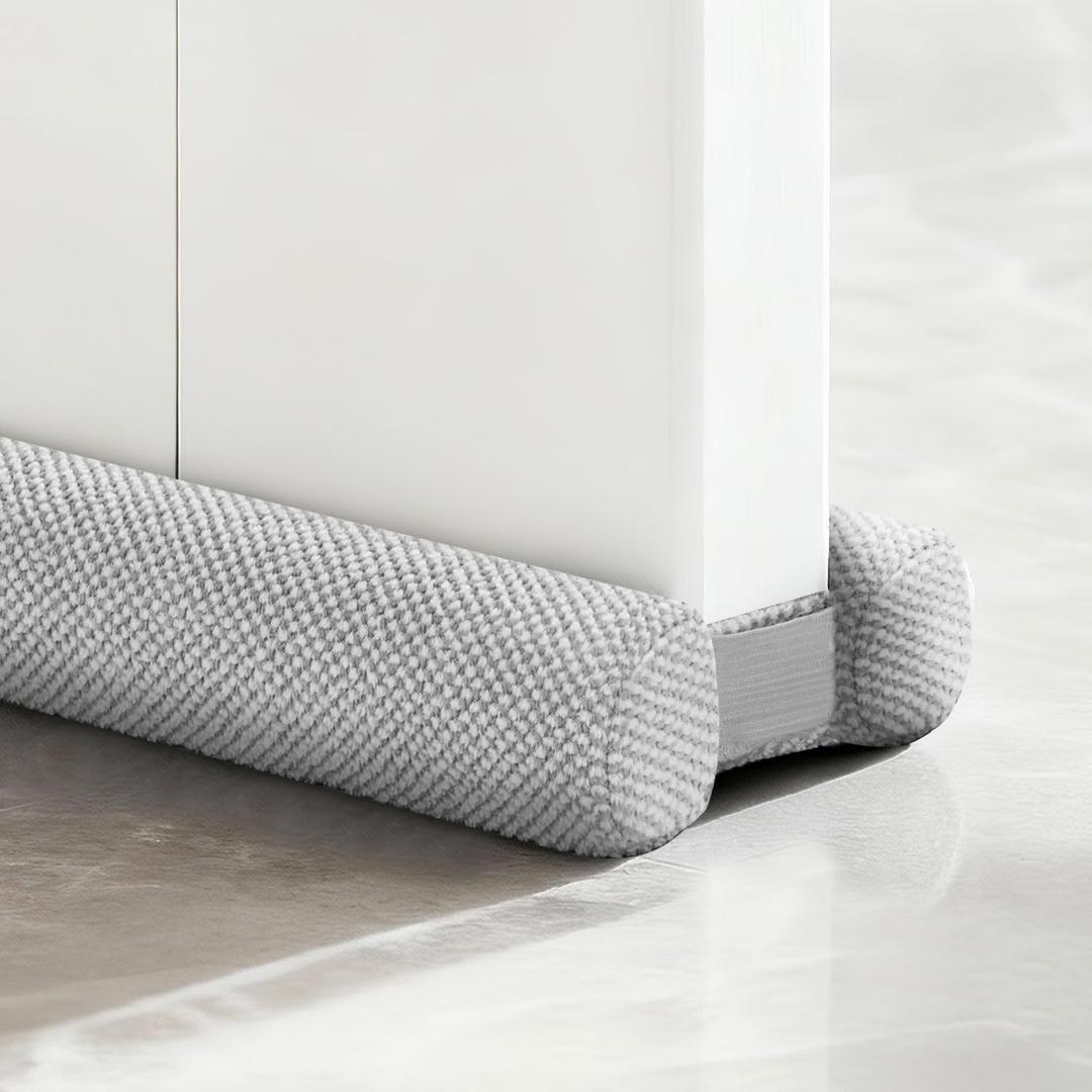 Lumirelle Door Draft Stopper with Locking Hook and Loop, Adjustable Under Door Seal Weather Stripping for 32-36" Doors, Blocks Noise Draft Dust Light Energy Saving Door Bottom Seal Gap Filler