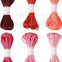 FASHEWELRY 131 Yards 3mm Nylon Satin Cord Pastel Nylon Rattail Beading String Chinese Knotting Cord for Jewelry Making, Necklaces, Friendship Bracelets, Tassels and Craft