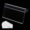 Glass Shelf Label Holders 50 pcs with Inserts Fits 1/4" to 3/8" Glass Shelving (8mm ( 50 pcs))