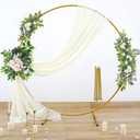 Gold Metal Wedding Arch,  Garden Wedding Props Decoration, Balloon Arch Stand for Wedding Ceremony, Celebration, Photo Booth Background 17in