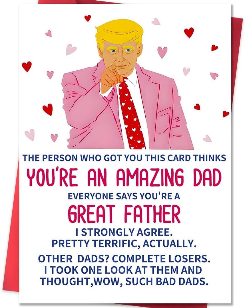 Funny Birthday Card & Gifts for Dad, Humor Dad Birthday Card from Son Daughter Wife, Happy Fathers Day Cards, Birthday Gifts for Men