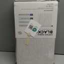 INOVADAY 100% Blackout Curtains for Bedroom, Black Out Curtains 96 Inch Long, Clip Rings Linen Blackout Drapes, Thermal Insulated Room Darkening for Living Room, 2 Panels - Beige,W50xL96