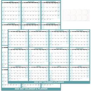 Dry Erase Calendar 2026-2027 - Large Yearly Calendar for Wall, 32'' x 48'' Laminated Erasable Organizer with Large Blocks, Horizontal/Vertical, Great for Office, School, Home, July 2026 - June 2027