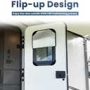 RV Door Window Shade Cover, Sun Blackout Fabric for Camper Privacy Entrance (16 x 25 inch)