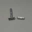 MERKUR FUTUR 700 Adjustable Double Edge Safety Razor - Matte Chrome, Adjustable Razor With Dial, Made in Germany, Plastic-Free, Snap-On Cap Design, Straight Bar