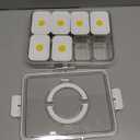 Premium Leak-Proof Snackle Box Container with 8 Clear Compartments & 8 Airtight Lids | Portable Clear Snack Tray with Lid & Handle | Divided Serving Tray for Fruits, Snacks, Sauces, Veggie & More